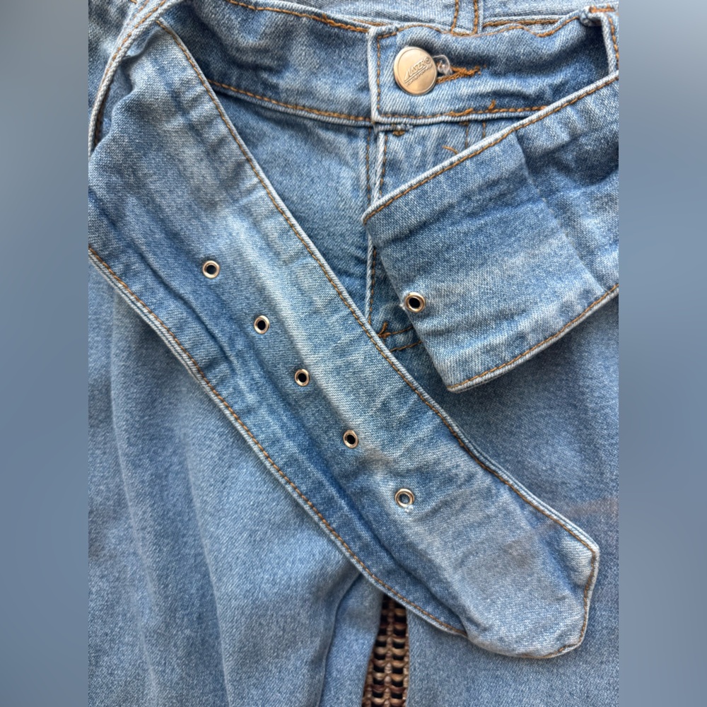 Vintage Laser Y2K Ultra Low Rise Bootcut Jeans Size Medium - Picture 2 of 6